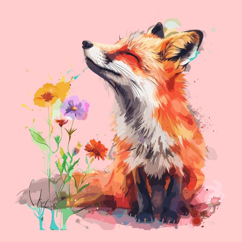 Watercolor Fox, Fox