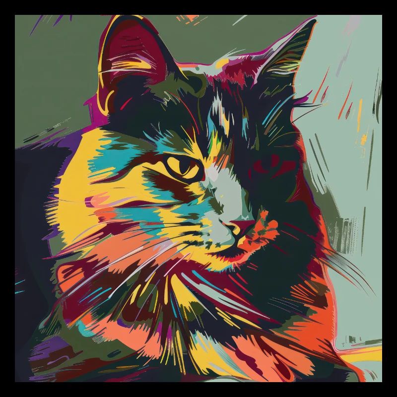 Katze, katzenmotiv, popart, geschenk, geschenkidee