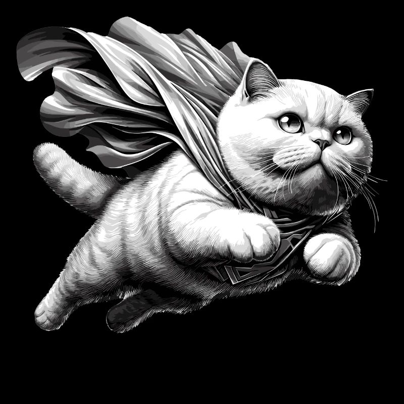 Super chat BKH blanc British Shorthair cadeau