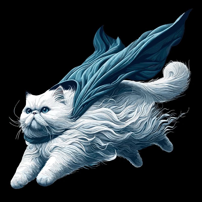 Super chat persan blanc chat persan cadeau