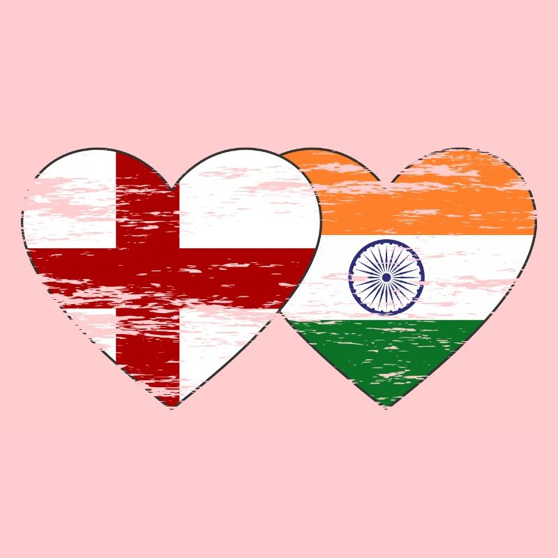 Drapeau de l’Angleterre et de l’Inde utilisé