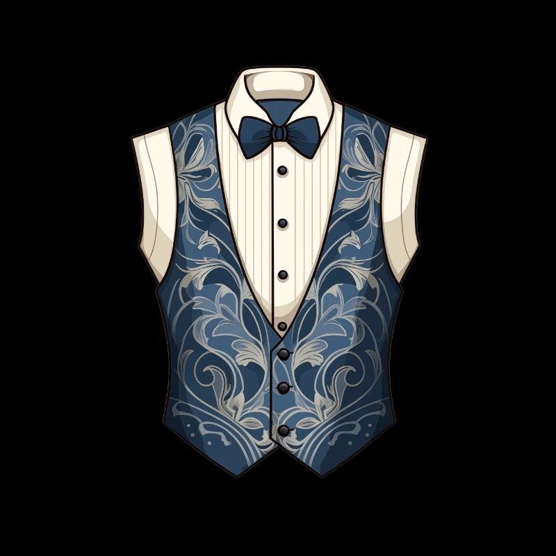 Anzug Ober Kellner Oper Weste