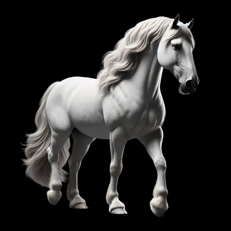 Cheval Gris Blanc