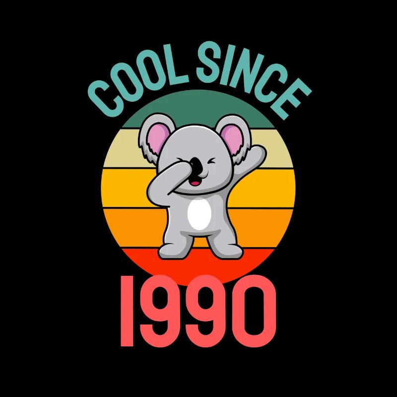 Cool seit 1990 Retro Dabbing Koala 32. Geburtstag