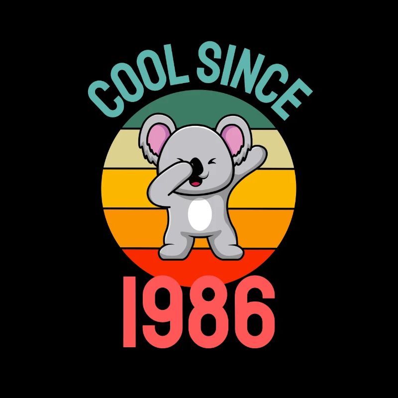 Cool seit 1986 Retro Dabbing Koala 36. Geburtstag