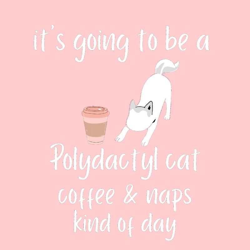 es wird ein Polydactyl Katze Kaffee Nickerchen Tee