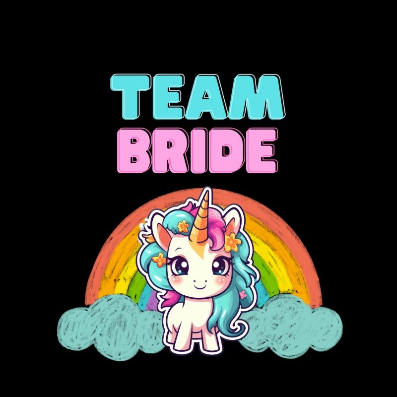 "Team Bride" Einhorn-Design