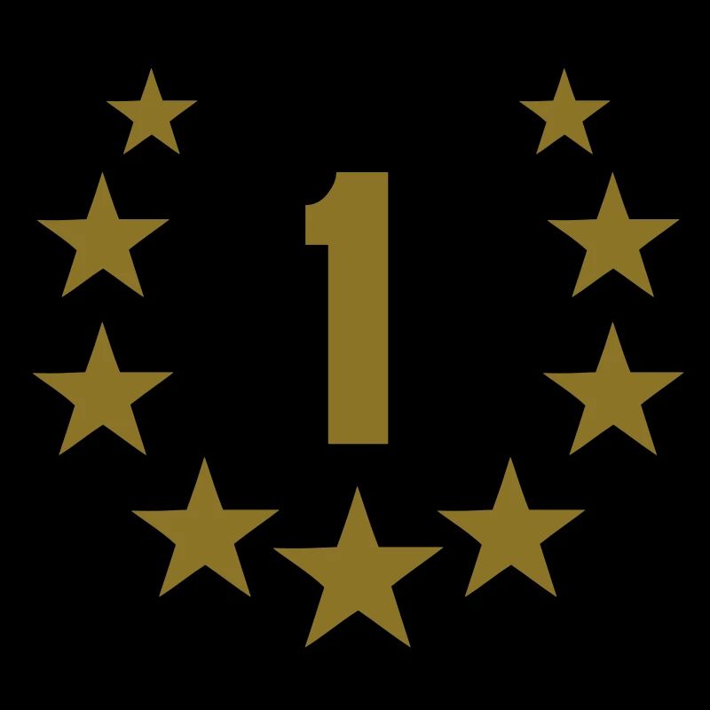 Die Nummer eins 1 Der Gewinner mit Sterne