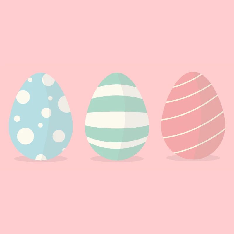 Three Easter eggs