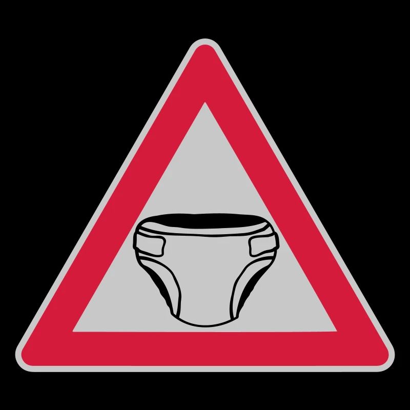 Vorsicht Schild Windel