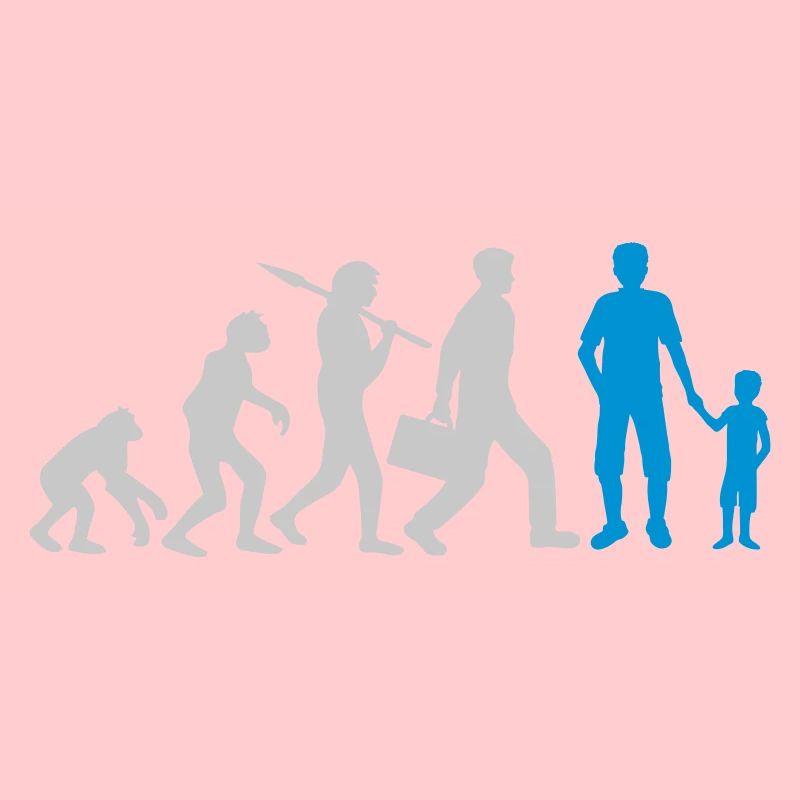 Junge Papa Evolution Kind
