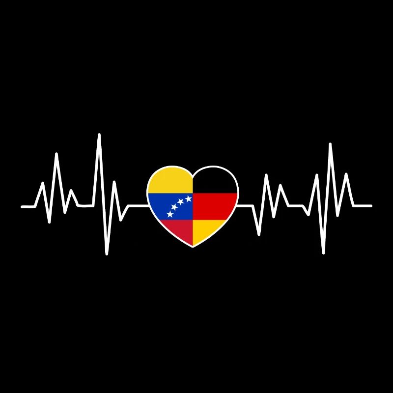 Venezuela Germany Flag Two Countries