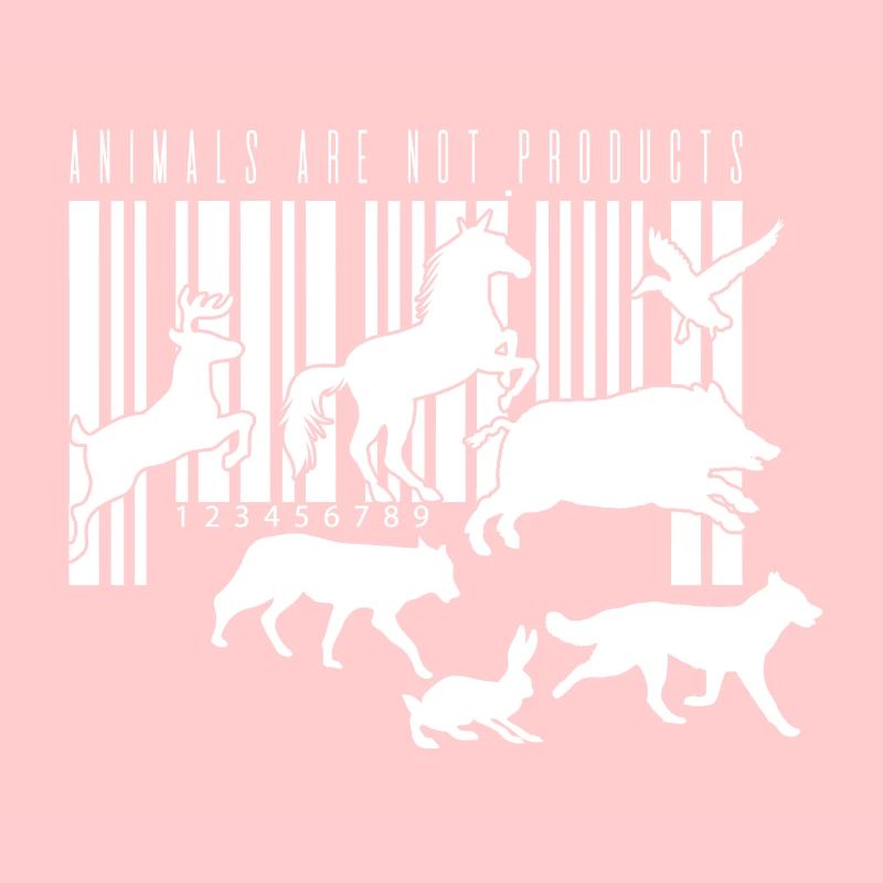 Strichcode Vegan Animals are not Poroducts