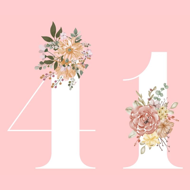 41e anniversaire fleuris (Cadeau de 41 ans)