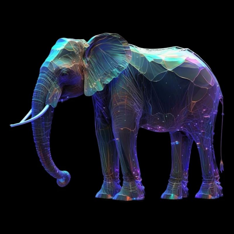 Éléphant irisant I