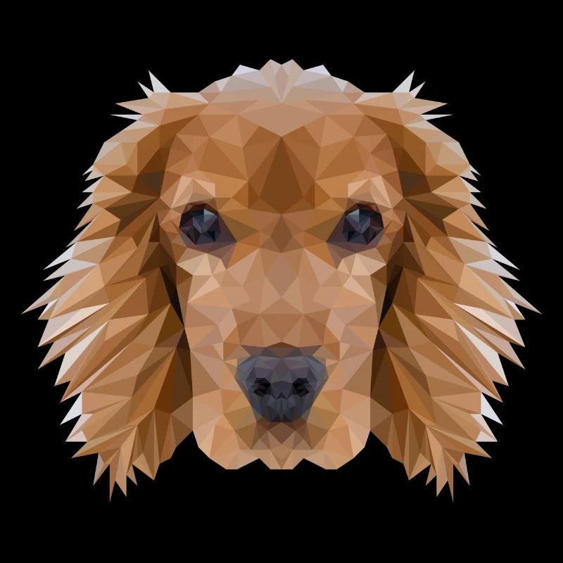 Cocker Spaniel Dog Polygon Design
