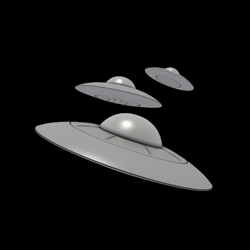 3 Ufo mit Aliens