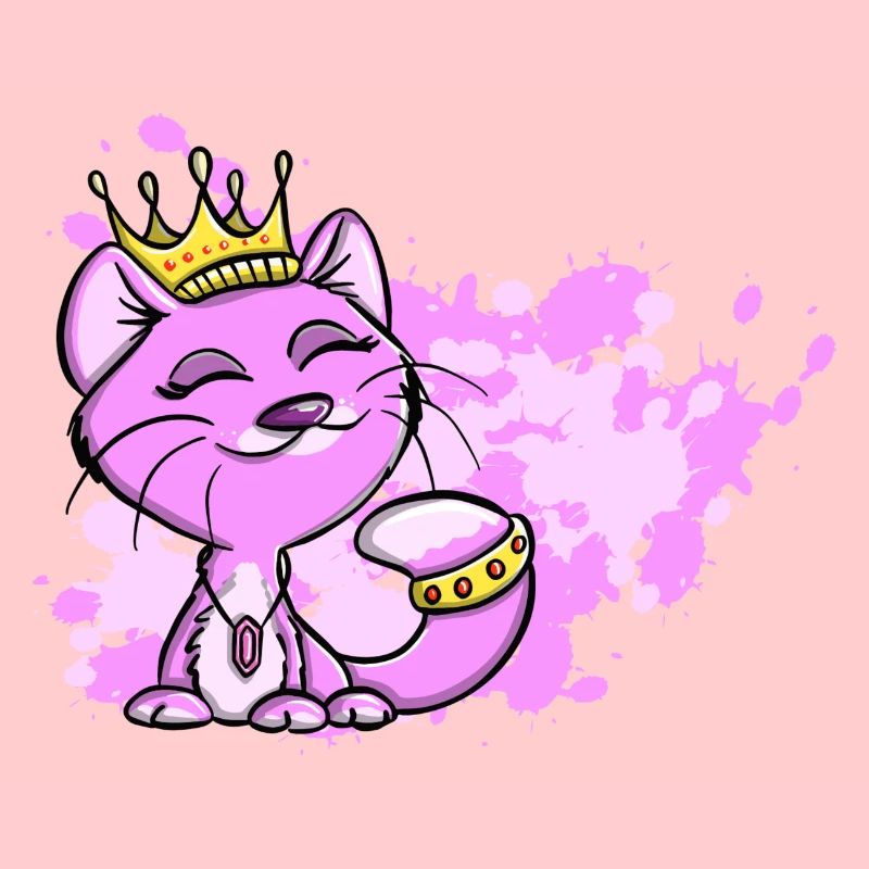 Gitty glamour chat diva princesse aquarelle