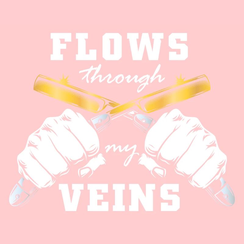 flows through my veins Design for a barber or