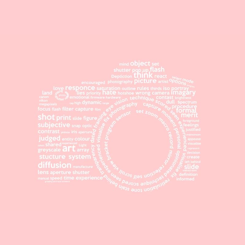 Camera Typography White