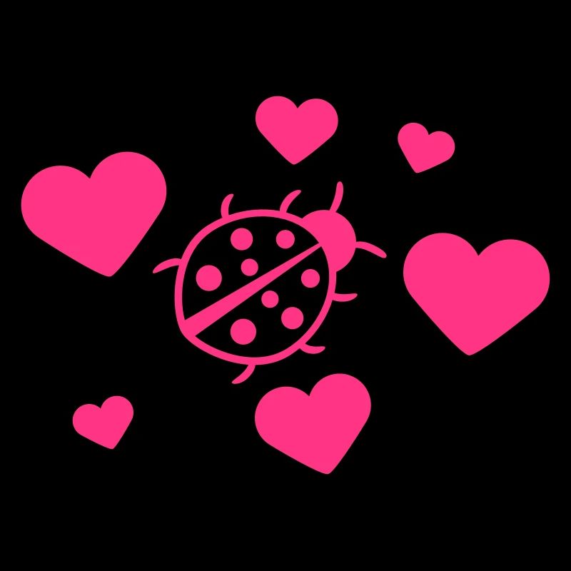Little Ladybug Love Heart Pattern