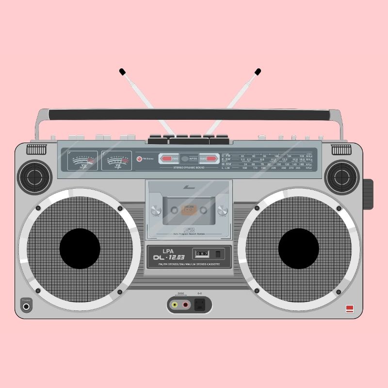 Ghetto blaster rétro