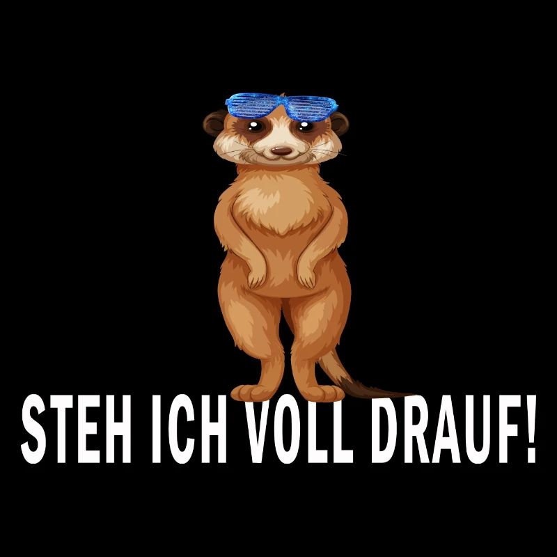 erdmännchen steh ich voll drauf lustig mit brille