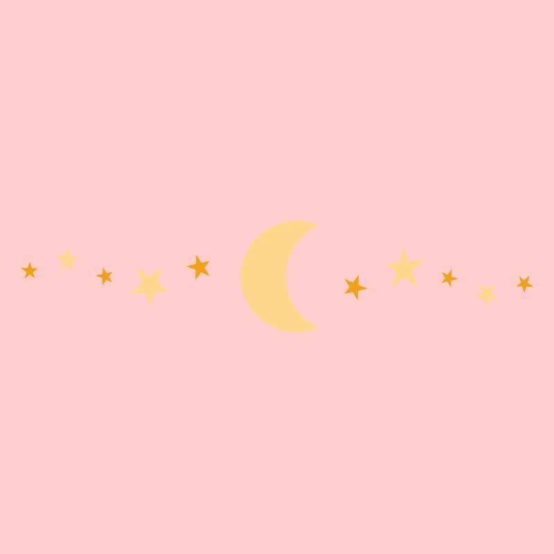 Moon and star patterned design