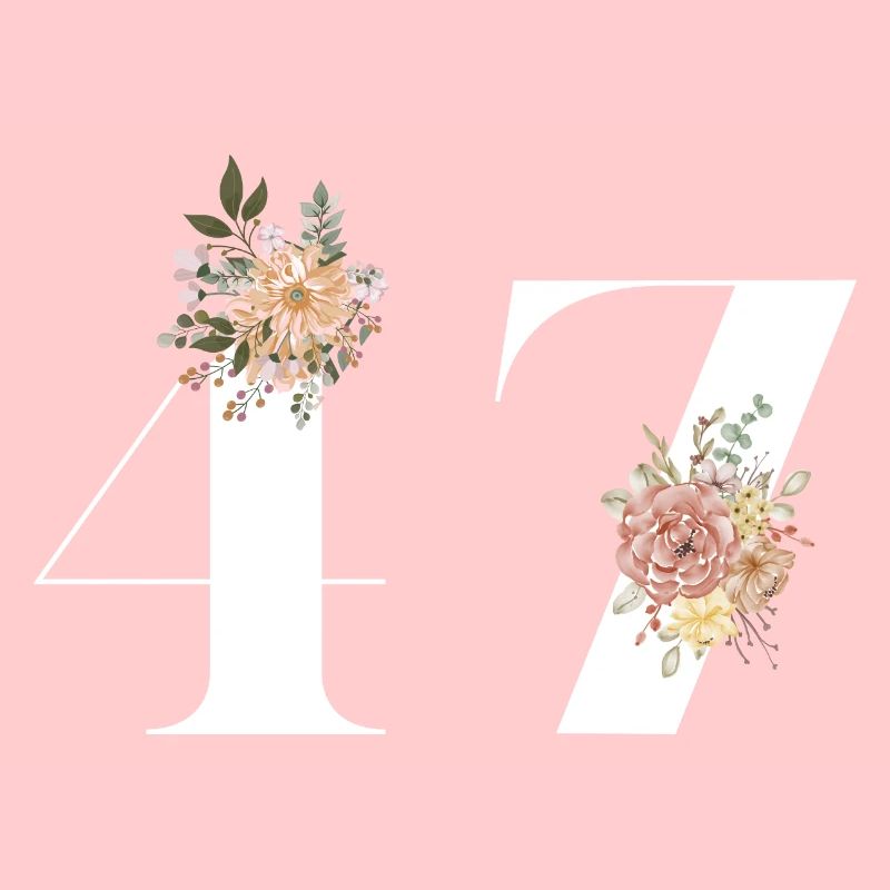 47e anniversaire fleuris (Cadeau de 47 ans)