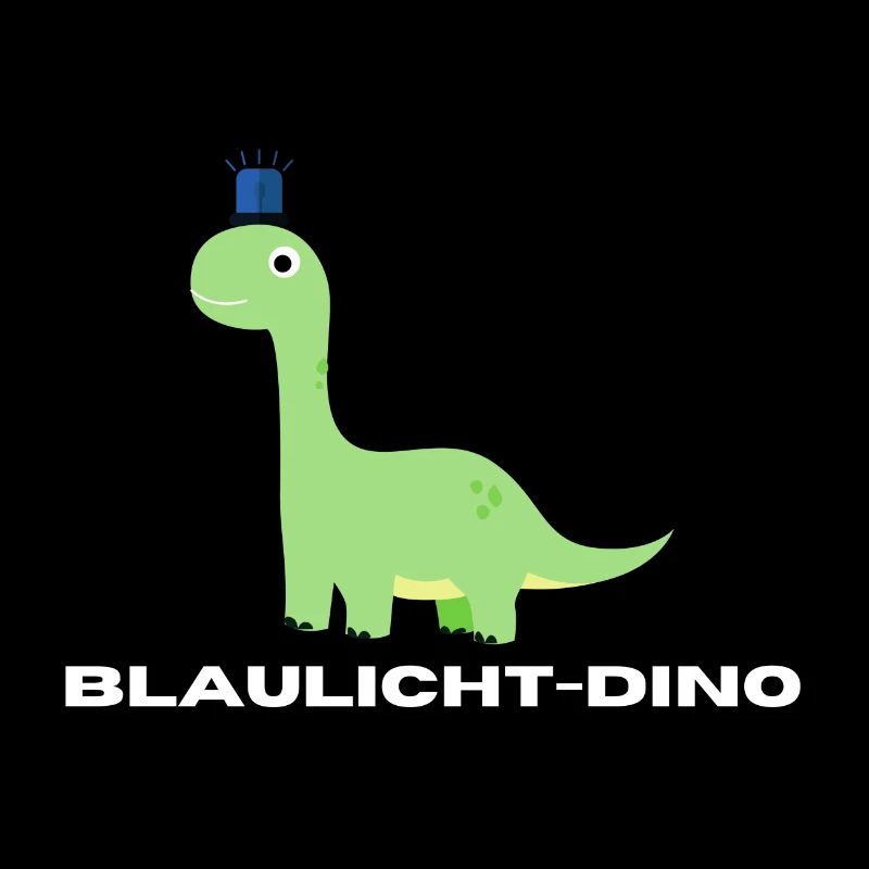 Blaulicht-Dino | Langhals, Geschenk, Geschenkidee