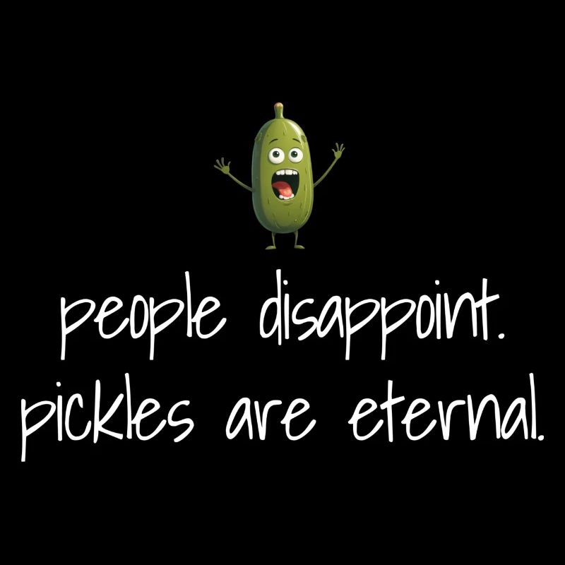 Les gens déçoivent. Les cornichons sont éternels L’amour des cornichons
