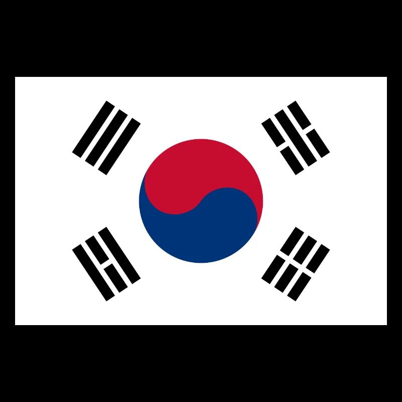 Flag South Korea - Drapeau Corée du Sud
