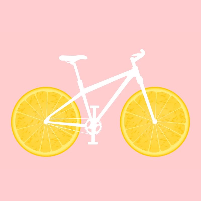 Fruit Bicycle Lemon Lime Orange / Gift