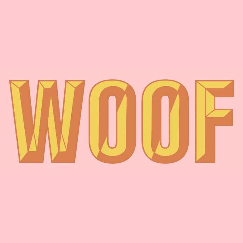 Conception de texte biseauté Woof
