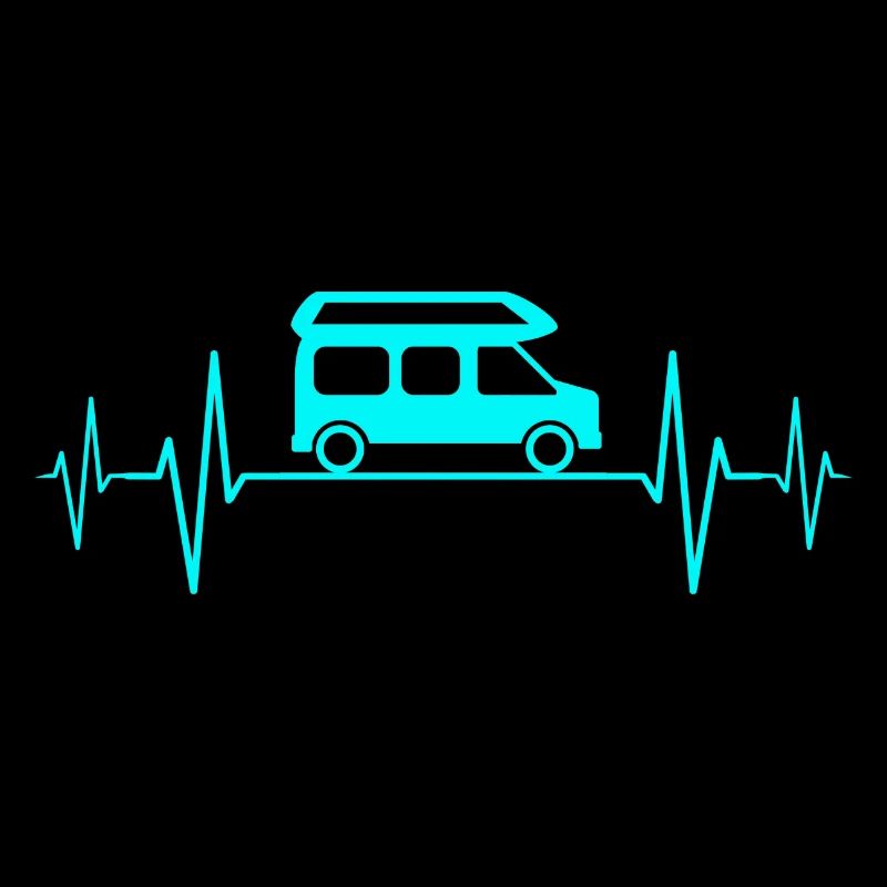 Camper Campervan Van Herzschlag EKG Bus Camping
