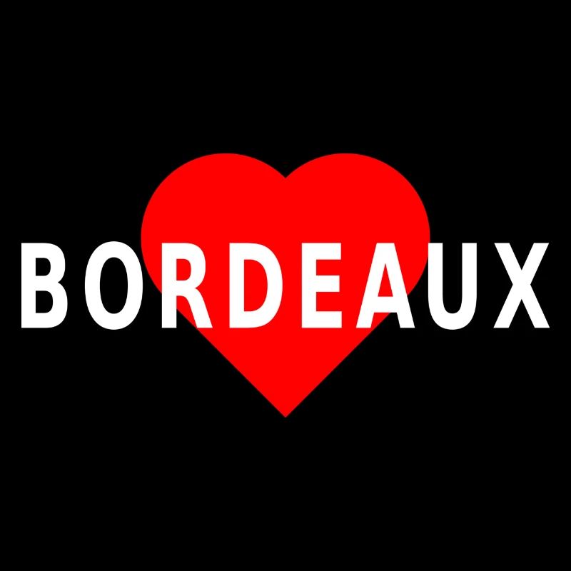 Bordeaux, rotes Herz