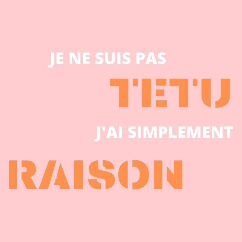 je ne suis pas têtu j'ai simplement raison