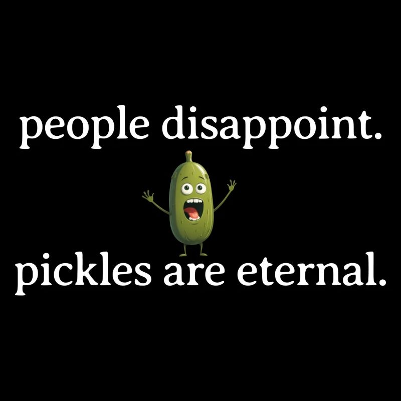 Les gens déçoivent. Les cornichons sont éternels L’amour des cornichons