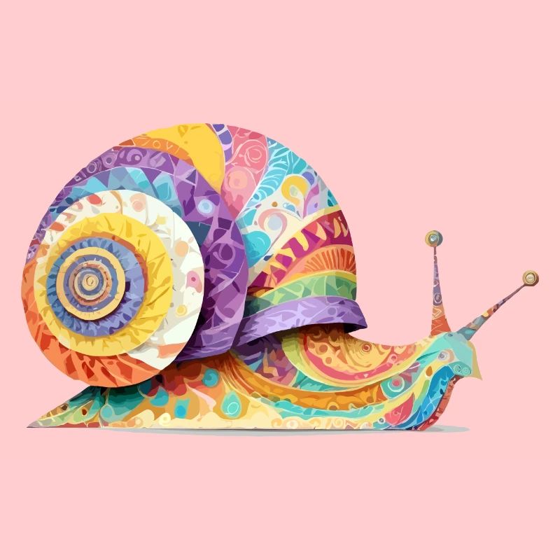 Schnecke Verspielt Entzückend Spaß Tier Bunt Niedlich