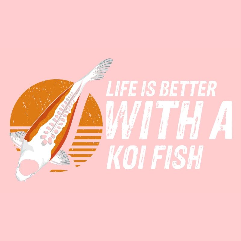 Life Is Better With A Koi Fish Cool Vintage