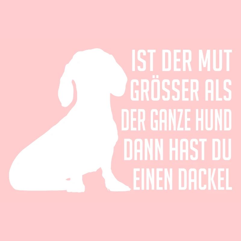 Mutiger Dackel Dackelsilhouette und Spruch