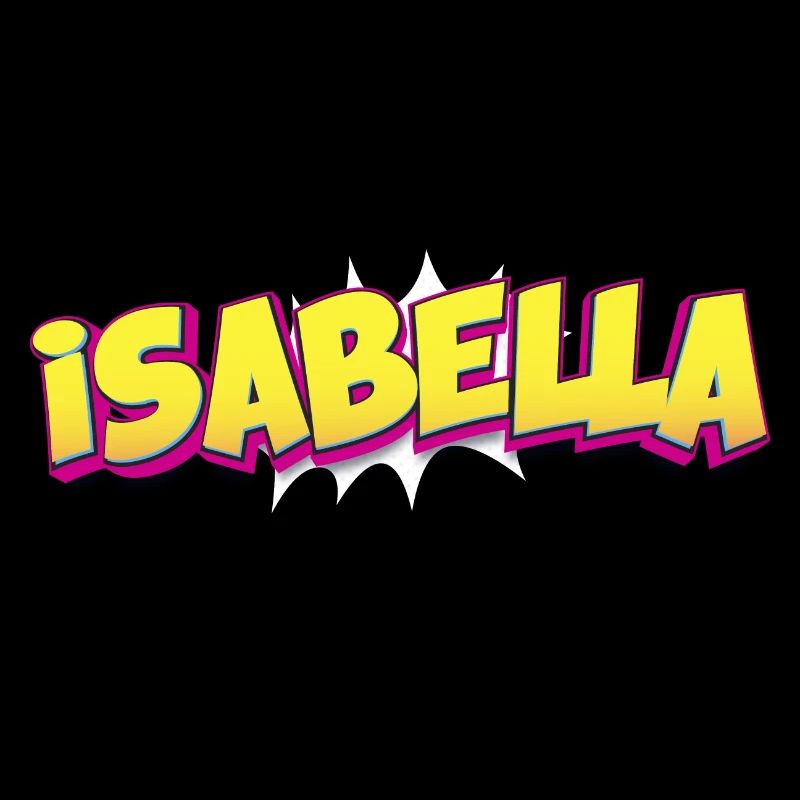 Isabella Custom Name Comic Book Style Pop Art,