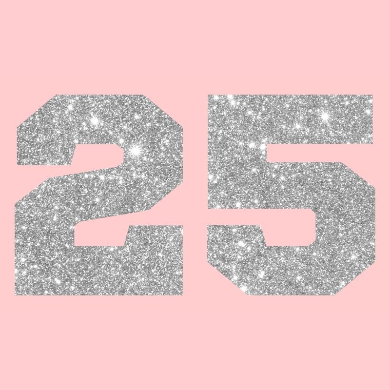 Nummer 25 Silberglitter - 25-jähriges Jubiläum