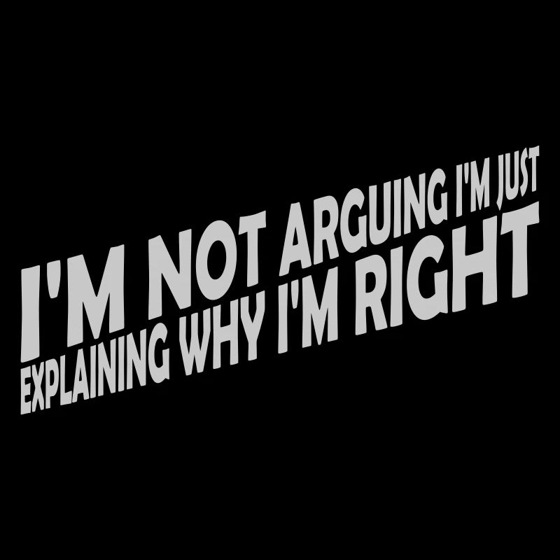 I m not arguing