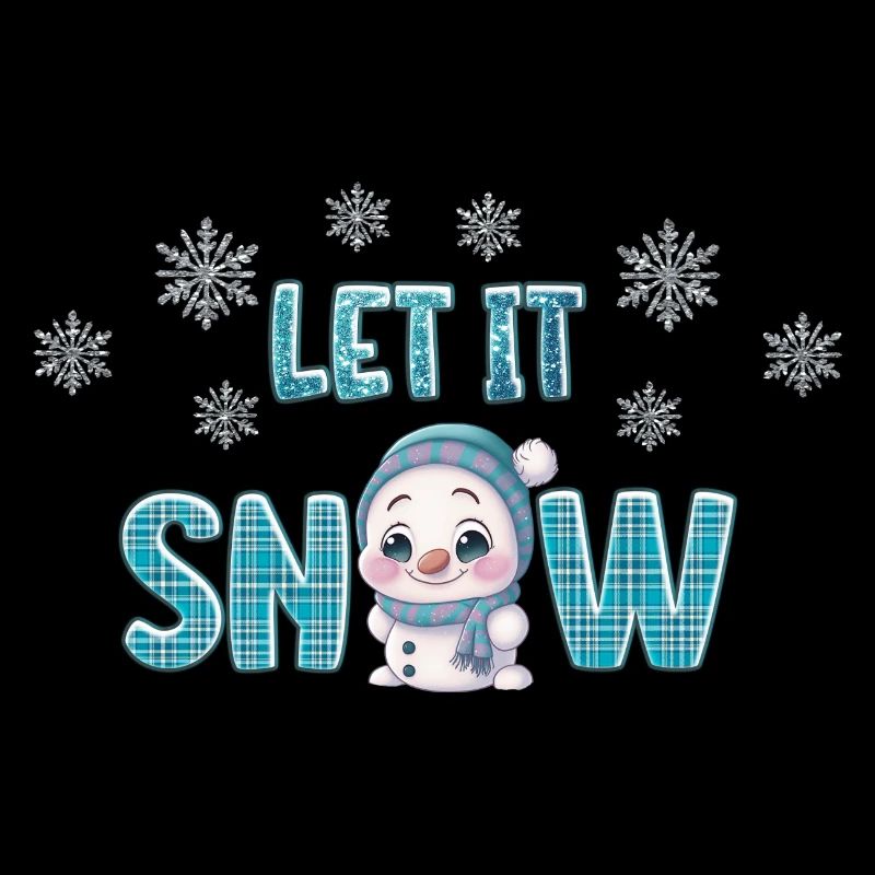 Lass es schneien, blauer Schneemann