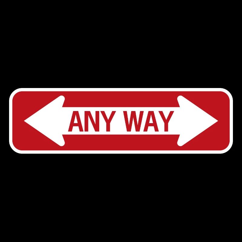 Straßenschild in irgendeiner Weise rot