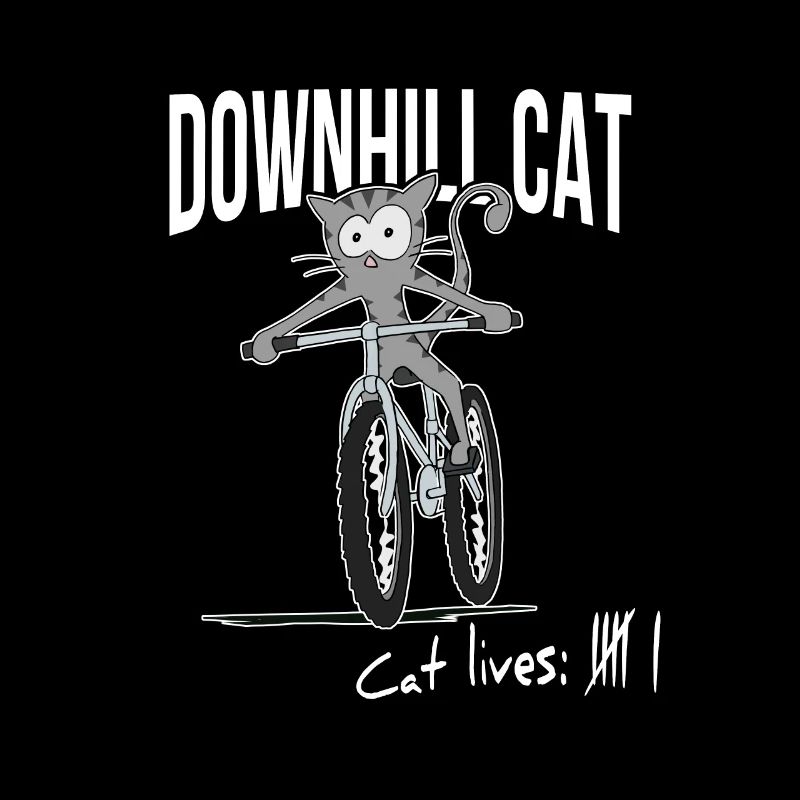 Downhill MTB Cat Katzenleben Countdown Geschenk