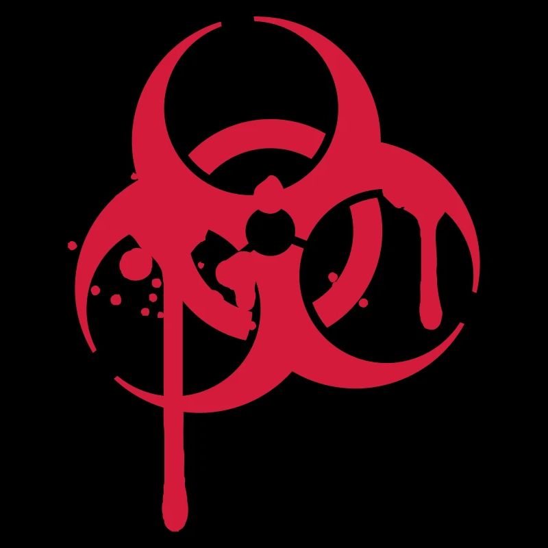 Symbole de logo Biohazard sang éclabousse