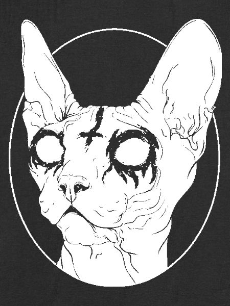 Black Metal Sphynx Cat I Goth et Death Metal T-Sh