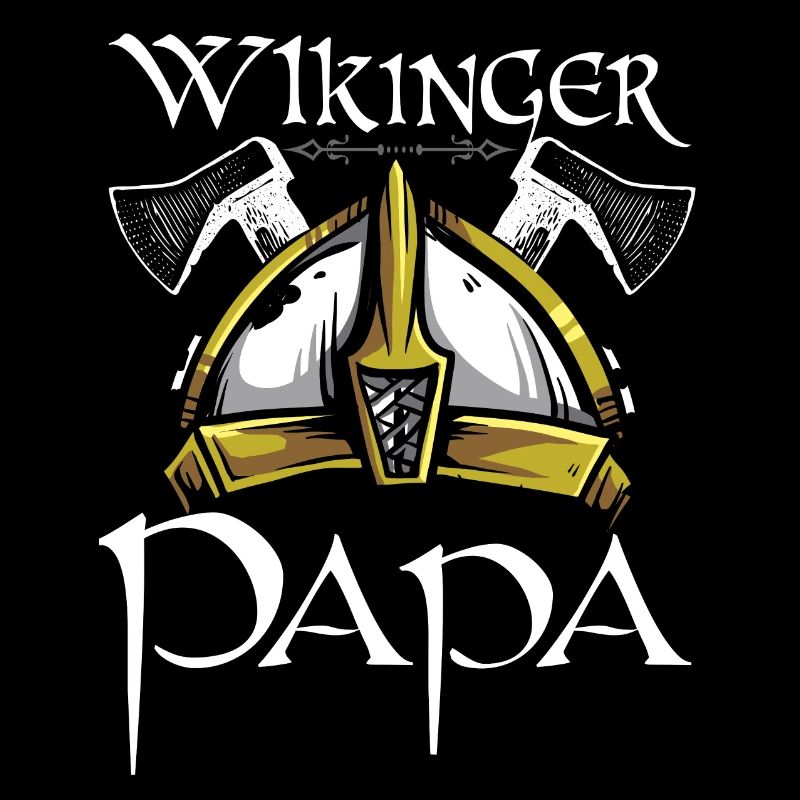 Wikinger Papa Helm Vater Dad Odin Myolnir Vikinger